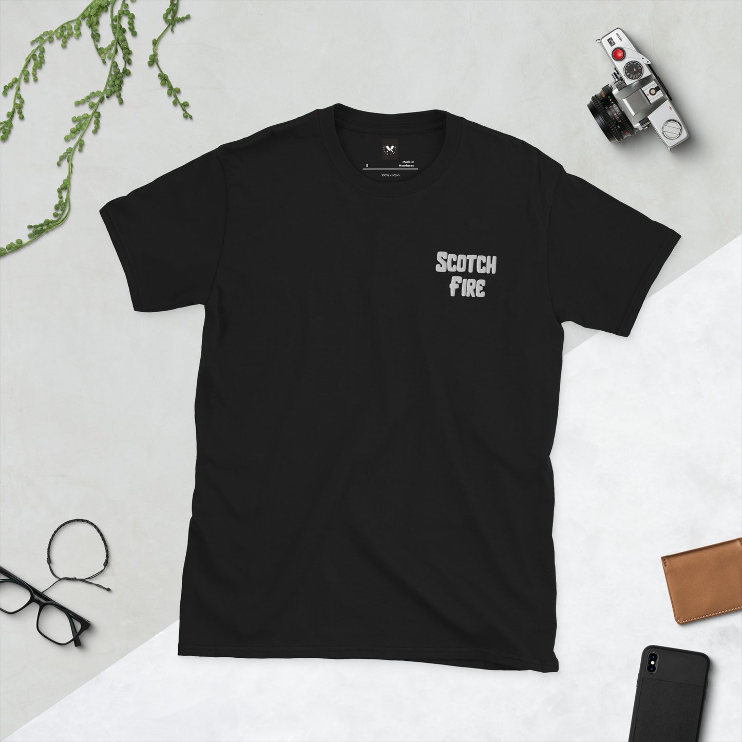 Scotch Fire Black T-Shirt Unisex